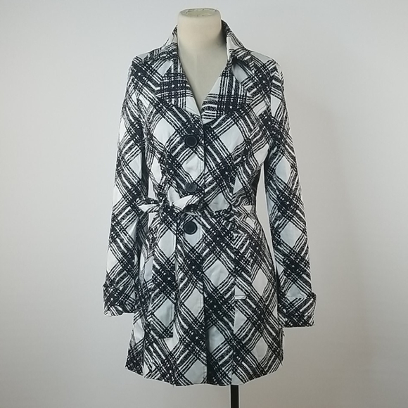 Luii Jackets & Blazers - LUll Black & White Trench Coat Medium